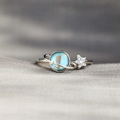 Star and Moon Ring For Daughter